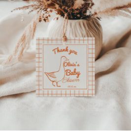 Etiquetas Para Lembrancinhas Bobo Ganso Laranja Mão Desenhada Mão Núcleo