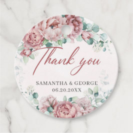 Etiquetas Para Lembrancinhas Boêmia rosa eucalipto moldura dourado casamento