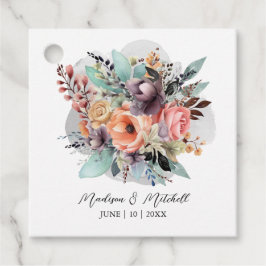 Etiquetas Para Lembrancinhas Bohemian Floral Buquê Watercolor