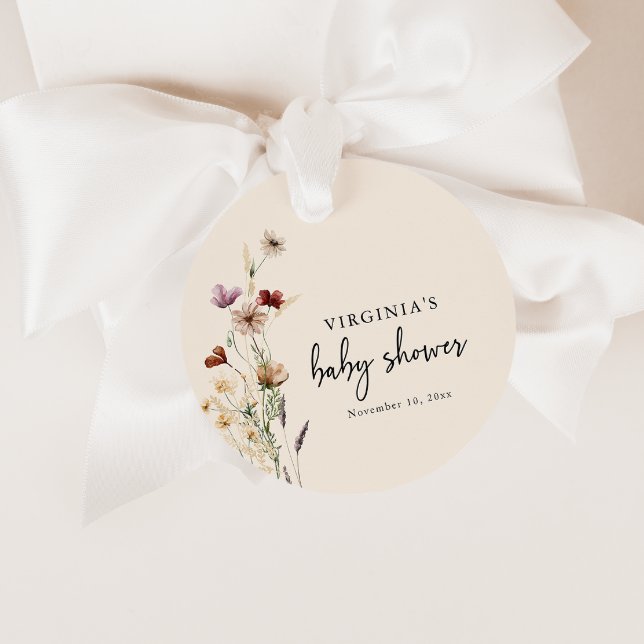 Etiquetas Para Lembrancinhas Boho (Boho Wildflower Baby Shower Favor Tags by Painted Paperie
)
