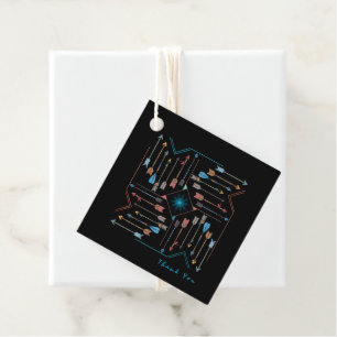 Etiquetas Para Lembrancinhas Boho Arrows e Sun V11 Sq ID748