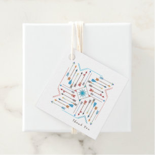 Etiquetas Para Lembrancinhas Boho Arrows e Sun V11 Sq White ID748