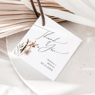 Etiquetas Para Lembrancinhas Boho Autumn Wildflower Obrigado