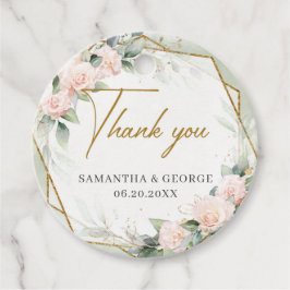 Etiquetas Para Lembrancinhas Boho blush rosas eucalyptus gold frame casamento