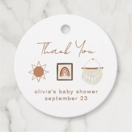 Etiquetas Para Lembrancinhas Boho Chá de fraldas Nursery Neutral Decor Favorece