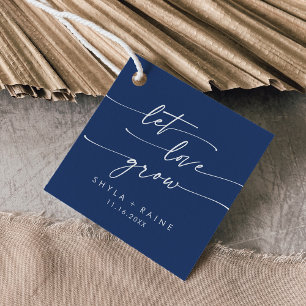 Etiquetas Para Lembrancinhas Boho Chic Royal Blue Deixe O Amor Crescer Casament