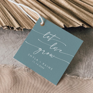 Etiquetas Para Lembrancinhas Boho Chic Seafoam Teal Deixe O Amor Crescer Casame