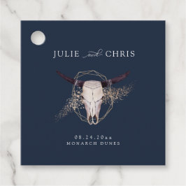 Etiquetas Para Lembrancinhas Boho Chic Steer Skull Wedding