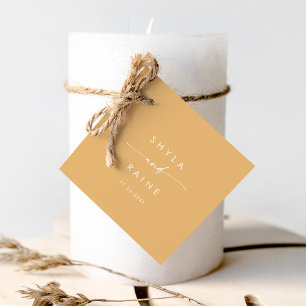 Etiquetas Para Lembrancinhas Boho Chic Yellow Marigold Wedding