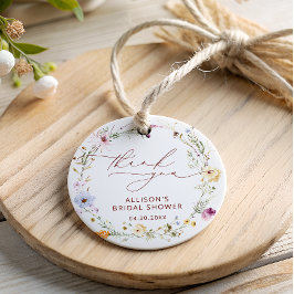 Etiquetas Para Lembrancinhas Boho Fall Wildflower Chá de Noiva Obrigado