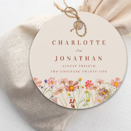 Etiquetas Para Lembrancinhas Boho Flor Silvestre Bege Casamento Agradecimento