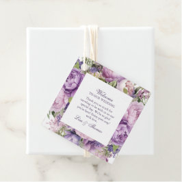 Etiquetas Para Lembrancinhas Boho Lilac Floral Wedding