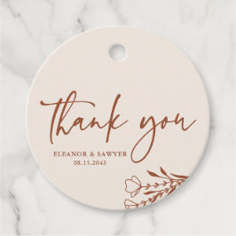 Etiquetas Para Lembrancinhas Boho Minimalista Terracotta Obrigado