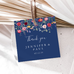 Etiquetas Para Lembrancinhas Boho Multicolor Wildflower Wedding