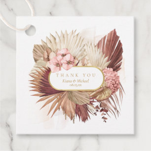Etiquetas Para Lembrancinhas Boho Oasis Casamento Floral Obrigado V2 ID959