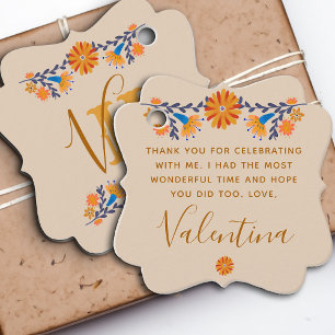 Etiquetas Para Lembrancinhas Boho Ocidental Floral Mexicano Monograma