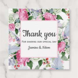 Etiquetas Para Lembrancinhas Boho Rosa lavanda azul obrigado de flor azul você 