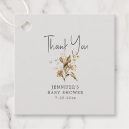 Etiquetas Para Lembrancinhas Boho Sepia Floral Chá de fraldas Favorece Marcas