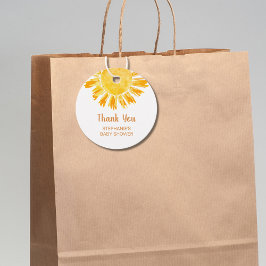 Etiquetas Para Lembrancinhas Boho Sunshine Chá de fraldas Obrigado