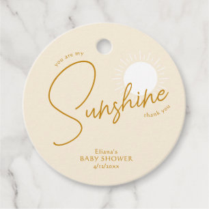 Etiquetas Para Lembrancinhas Boho Sunshine Chá de fraldas Obrigado