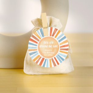 Etiquetas Para Lembrancinhas Boho Sunshine First Trip em torno do aniversário d
