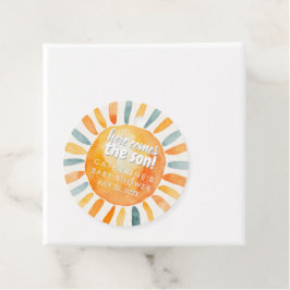 Etiquetas Para Lembrancinhas Boho Sunshine Vem o Chá de fraldas do Filho