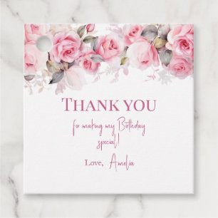 Etiquetas Para Lembrancinhas Boho Teddy Bear Girl Pink Bear Floral Aniversário