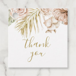 Etiquetas Para Lembrancinhas Boho Tropical Floral e Palma obrigado