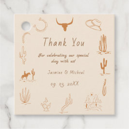 Etiquetas Para Lembrancinhas Boho Western Cowboy Ilustração Casamento