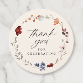 Etiquetas Para Lembrancinhas Boho Wildflower Chá de fraldas