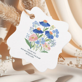 Etiquetas Para Lembrancinhas Boho Wildflower Thank You Favor Tag Baby Shower