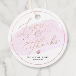 Etiquetas Para Lembrancinhas Bolhas de Champanhe Cor-de-Rosa, Agradecimento Aqu