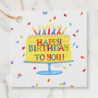 Etiquetas Para Lembrancinhas Bolo de Aniversário Feliz Aniversário Para Você 