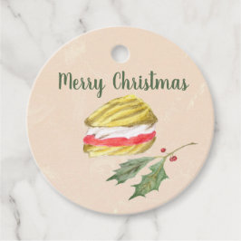 Etiquetas Para Lembrancinhas Bolo Viennese Whirls e Presente de Natal Holly
