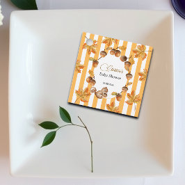 Etiquetas Para Lembrancinhas Bolotas e Chá de fraldas de Xadrezes de Queda de E