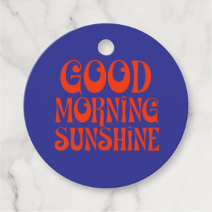 Etiquetas Para Lembrancinhas Bom dia Sunshine Retro Decor Impressão