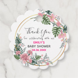 Etiquetas Para Lembrancinhas Bonito Frota Floral Rosa Muito Obrigado Chá de fra