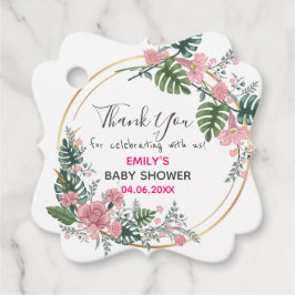 Etiquetas Para Lembrancinhas Bonito Frota Floral Rosa Muito Obrigado Chá de fra