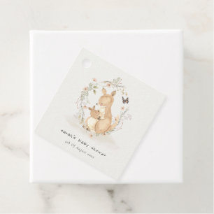 Etiquetas Para Lembrancinhas Bonito Joey Mama Kangaroo Floral Wreath Chá de fra