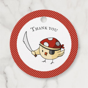 Etiquetas Para Lembrancinhas Bonito Obrigado Pirata Tema Pássaro Personalizado