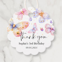 Etiquetas Para Lembrancinhas Borboleta Púrpura Rosa Menina de Todas as Idades A