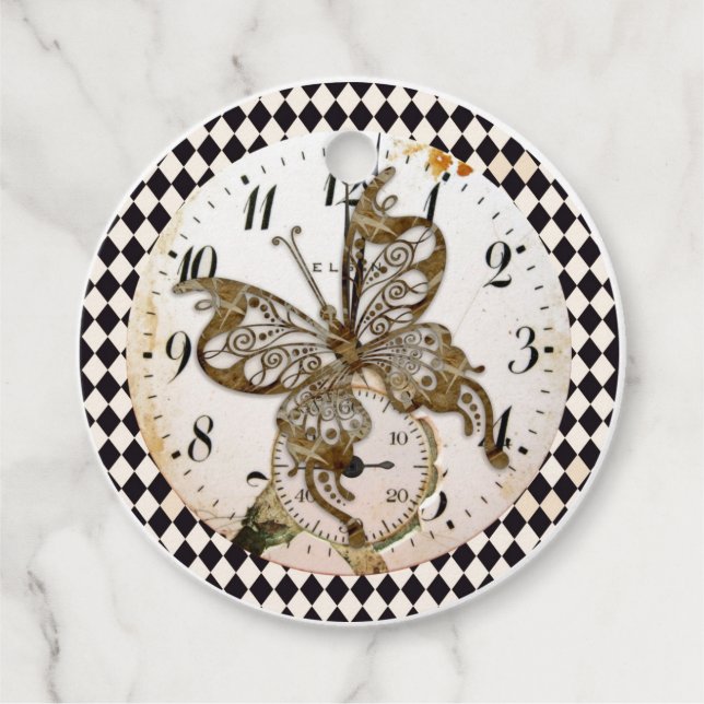 Etiquetas Para Lembrancinhas Borboleta Steampunk (Frente)