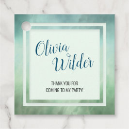 Etiquetas Para Lembrancinhas Borda Verde Azul