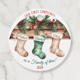 Etiquetas Para Lembrancinhas Botânica de Aquarela de Natal Elegante