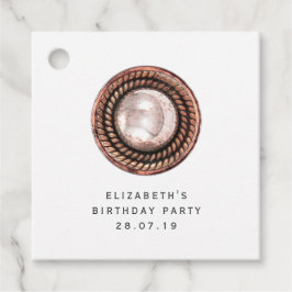 Etiquetas Para Lembrancinhas Botão Chic rosa Dourado e Cobre Vintage