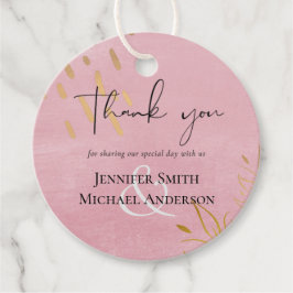 Etiquetas Para Lembrancinhas Bote Dourado Rosa-Dusty do ORÇAMENTO