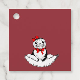 Etiquetas Para Lembrancinhas Bow-tiful Seal – Christmas Edition