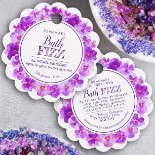 Etiquetas Para Lembrancinhas Branco roxo do amor perfeito caseiro do fizz do