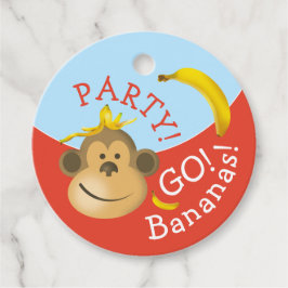 Etiquetas Para Lembrancinhas Bright Bold Colorida Go Bananas Monkey Party