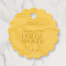 Etiquetas Para Lembrancinhas Bright Minimalist Citrus Bridal Shower